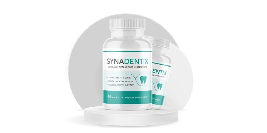 Synadentix supplement for healthy teeth, gums, and oral microbiome balance.